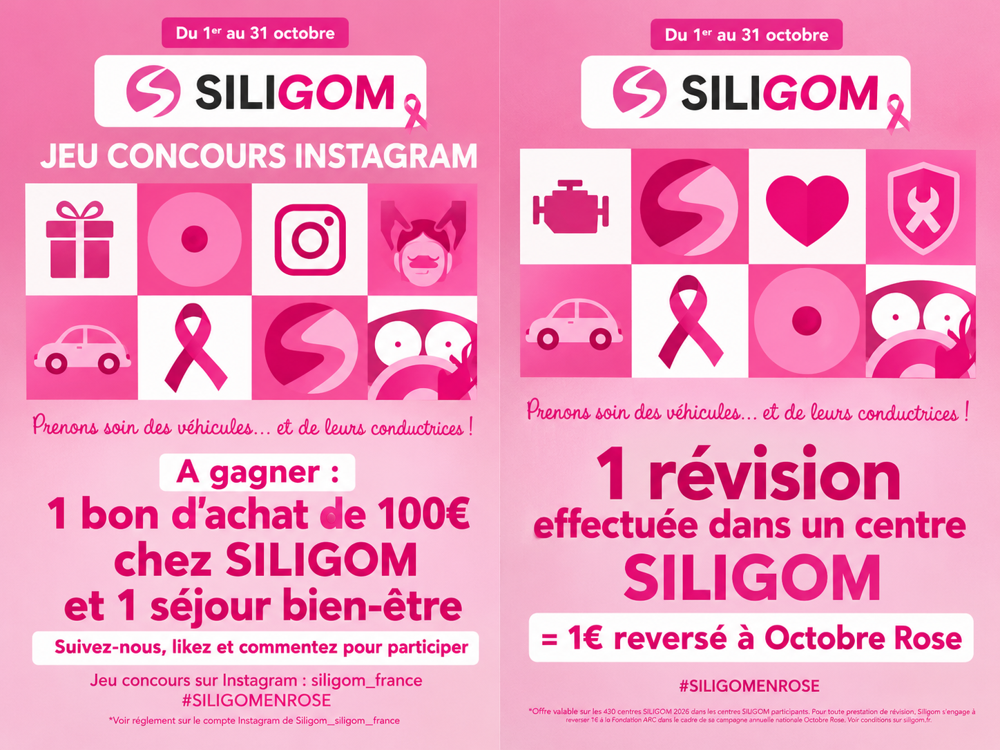 Octobre Rose SiliGom – jeu concours Instagram