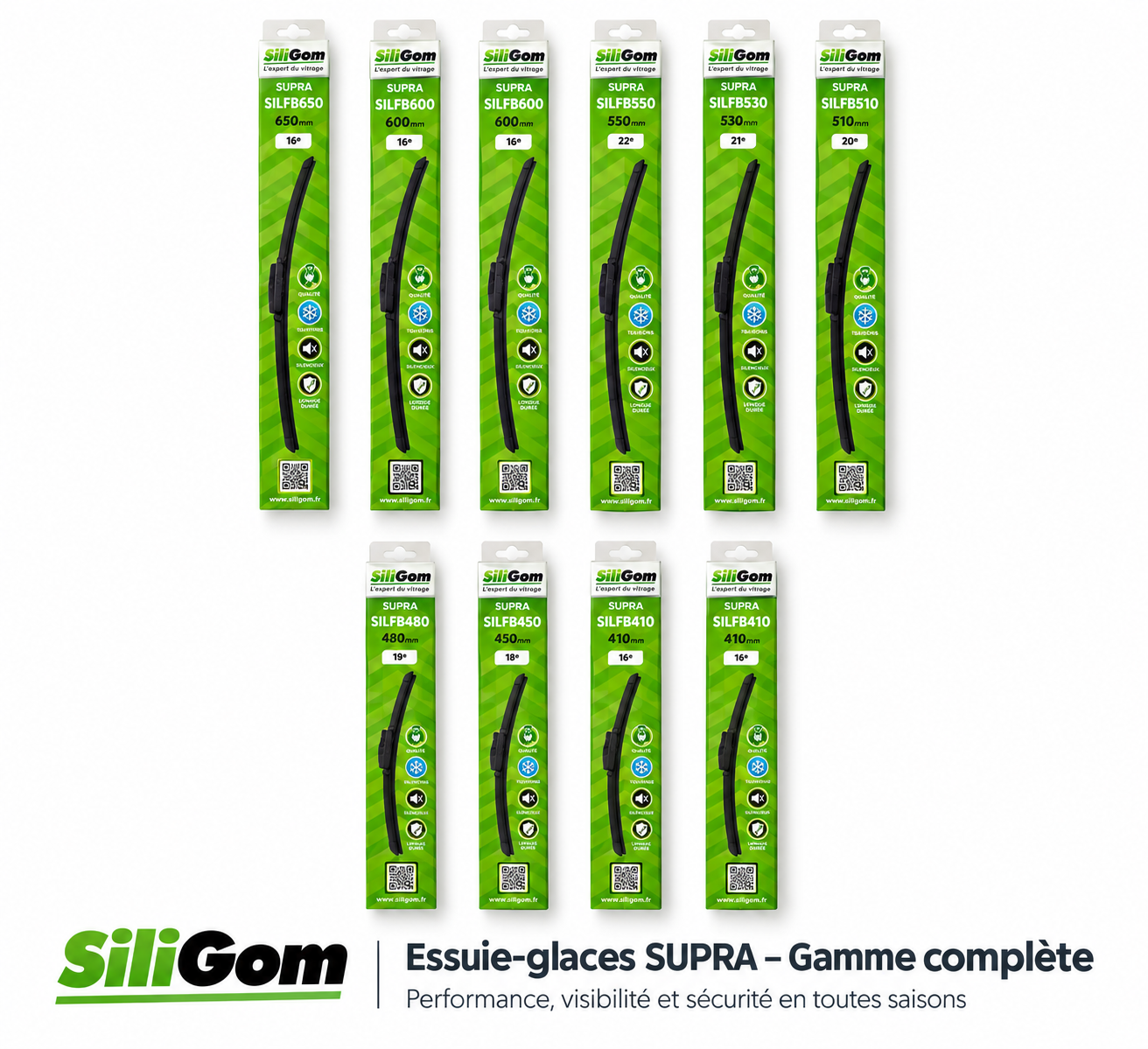 Balais d'essuie-glace SiliGom